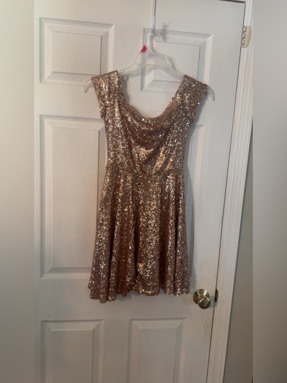 Lulu's Rose Gold Sequin Dress